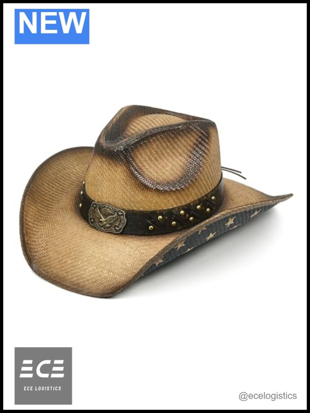 Straw Cowboy Hat Wide Brim Shapeable Western Sun Hat Rodeo Concert